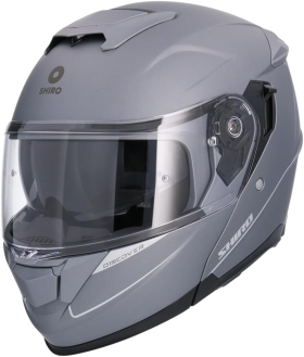 Výklopná prilba na motorku Shiro Discover matná titánová