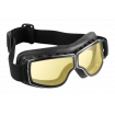 Okuliare na motorku TXR Retro Čierne so žltým plexi