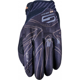 Rukavice na motorku FIVE RS3 EVO Graphics Union Jack Čierno Zlaté