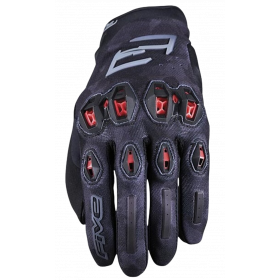 Rukavice na motorku Five Stunt Evo 2 Pánske Camo Čierno Červené