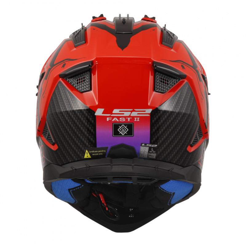 Prilba na motorku LS2 MX708 Fast II Wash Červená