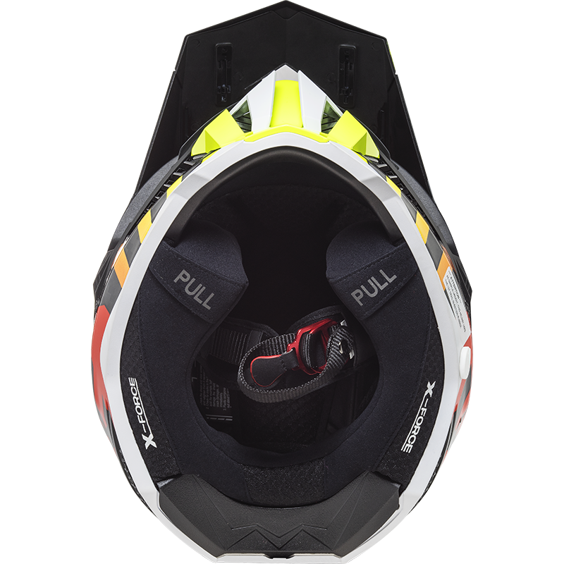 Motokrosová prilba LS2 MX703 C X-Force Barrier H-V Žlto Červená