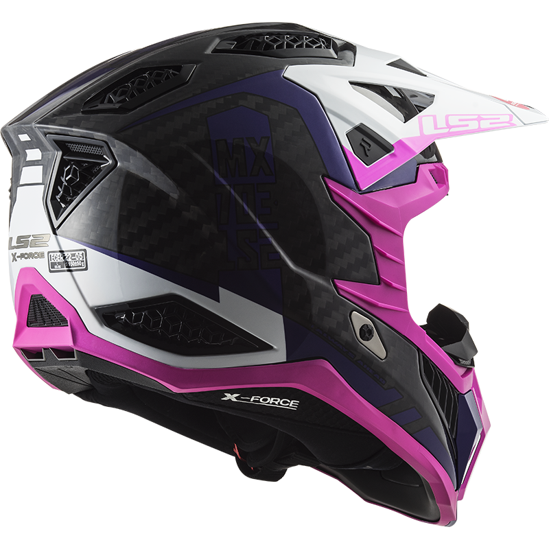 Motokrosová prilba LS2 MX703 C X-Force Victory Fluo Ružová Violet