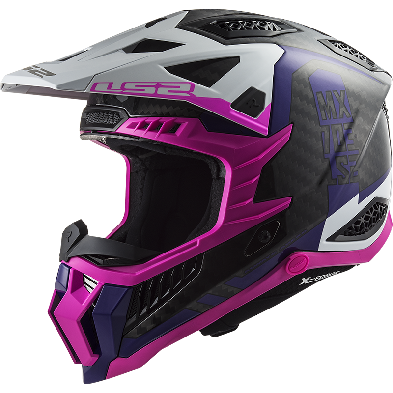 Motokrosová prilba LS2 MX703 C X-Force Victory Fluo Ružová Violet