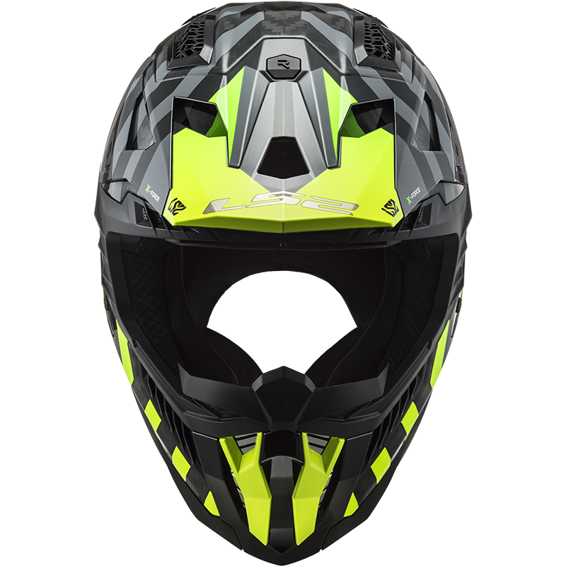 Motokrosová prilba LS2 MX703 C X-Force Barrier H-V Žlto Zelená