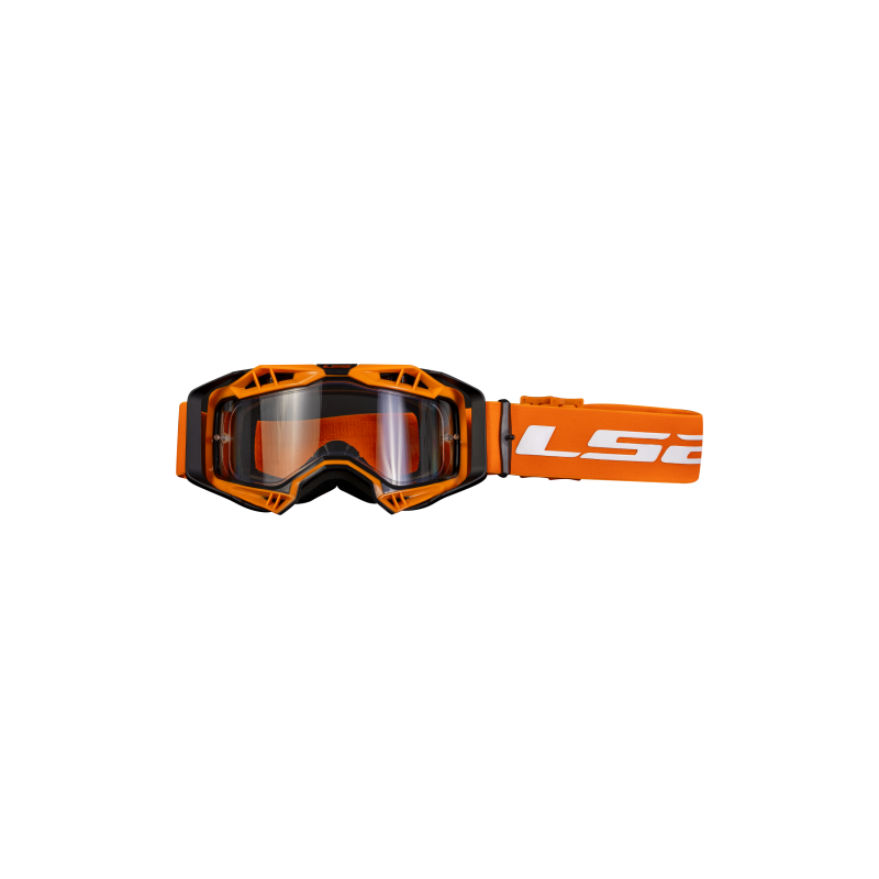 Okuliare na motorku LS2 Aura Enduro Series Goggle H-V S Čírym Sklom Oranžové
