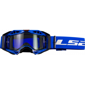 Okuliare na motorku LS2 Aura Enduro Series Goggle H-V S Čírym Sklom Modro-Čierne