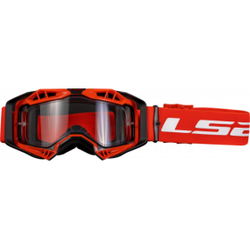 Okuliare na motorku LS2 Aura Enduro Series Goggle H-V S Čírym Sklom Červeno-Čierne