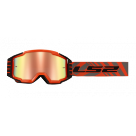 Okuliare na motorku LS2 Charger PRO Goggle H-V S Iridiovým Sklom Oranžové