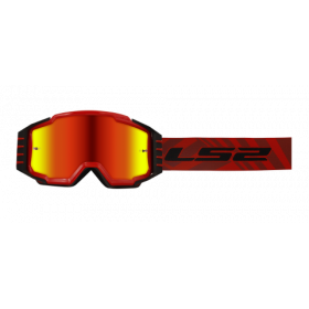 Okuliare na motorku LS2 Charger PRO Goggle S Iridiovým Sklom Červené
