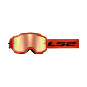 Okuliare na motorku LS2 Charger Goggle H-V S Iridiovým Sklom Oranžové