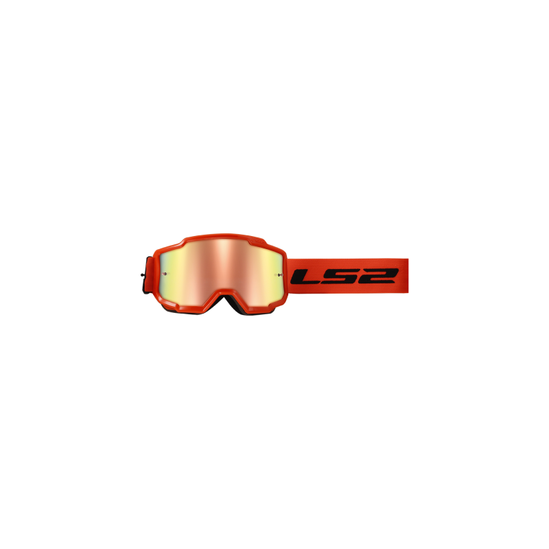 Okuliare na motorku LS2 Charger Goggle H-V S Iridiovým Sklom Oranžové