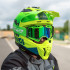 Okuliare na motorku LS2 Aura PRO Goggle H-V S Iridiovým Sklom Zelená-Čierna
