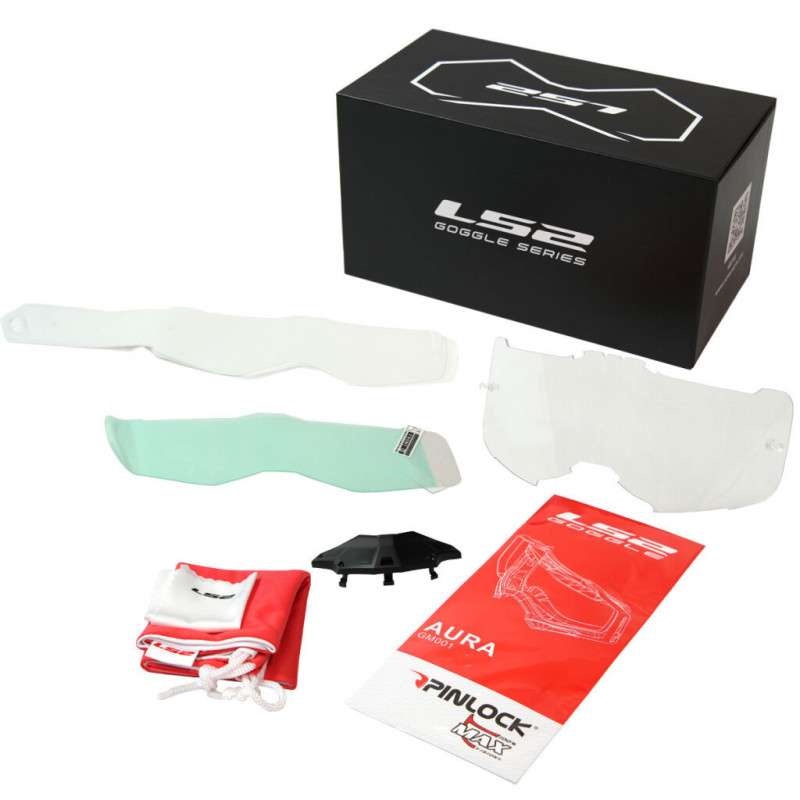 Okuliare na motorku LS2 Aura PRO Goggle S Iridiovým Sklom Modrá-Čierna