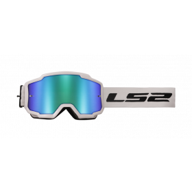 Okuliare na motorku LS2 Charger Goggle S Iridiovým Sklom Biele