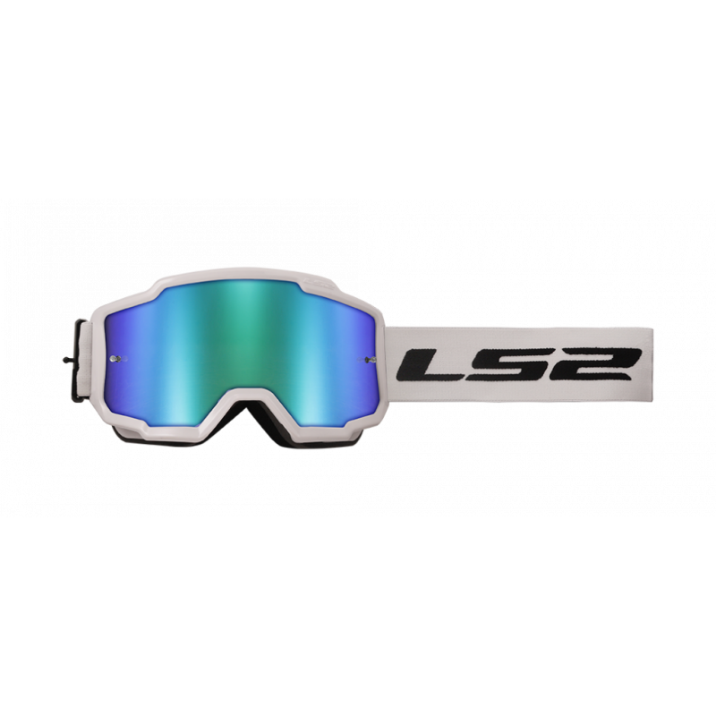 Okuliare na motorku LS2 Charger Goggle S Iridiovým Sklom Biele