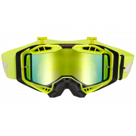 Okuliare na motorku LS2 Aura PRO Goggle S Iridiovým Sklom Žltá-Čierna