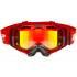 Okuliare na motorku LS2 Aura PRO Goggle S Iridiovým Sklom Červená-Čierna