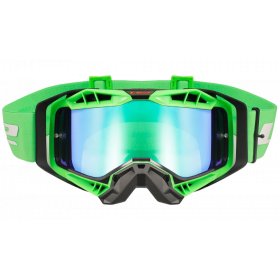 Okuliare na motorku LS2 Aura PRO Goggle H-V S Iridiovým Sklom Zelená-Čierna