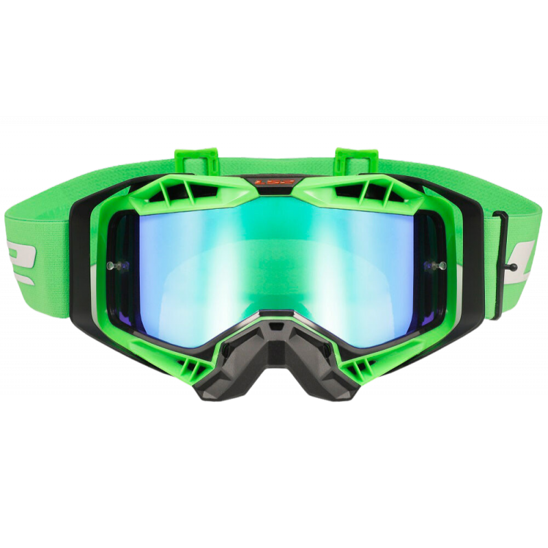Okuliare na motorku LS2 Aura PRO Goggle H-V S Iridiovým Sklom Zelená-Čierna