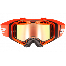 Okuliare na motorku LS2 Aura PRO Goggle S Iridiovým Sklom Oranžová-Čierna