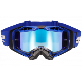 Okuliare na motorku LS2 Aura PRO Goggle S Iridiovým Sklom Modrá-Čierna
