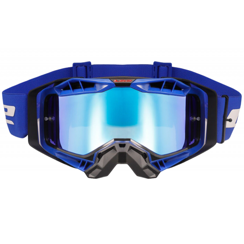 Okuliare na motorku LS2 Aura PRO Goggle S Iridiovým Sklom Modrá-Čierna