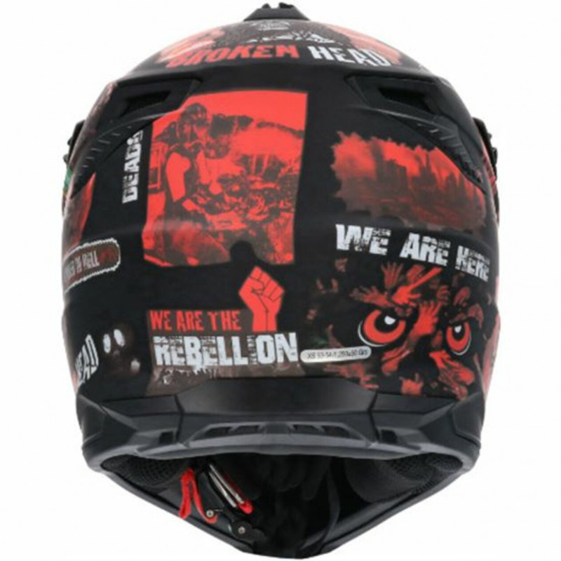 Prilba na motorku Shiro MX-504 Čierno Červená