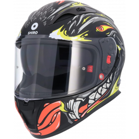 Prilba na motorku Shiro SH-605 Rapaz Matná Čierna Fluo Žltá
